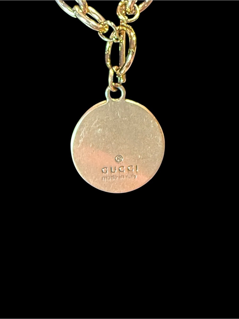 Gucci Gold Bee Pendant Necklace in Red Enamel - Picture 4 of 4